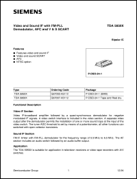 datasheet for TDA5950X by Infineon (formely Siemens)