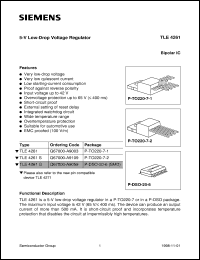 datasheet for TLE4261S by Infineon (formely Siemens)