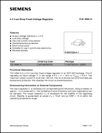 datasheet for TLE4264G by Infineon (formely Siemens)