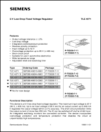 datasheet for TLE4271S by Infineon (formely Siemens)