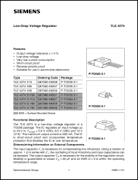 datasheet for TLE4274DV50 by Infineon (formely Siemens)