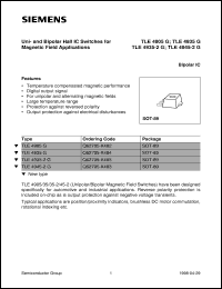 datasheet for TLE4905G by Infineon (formely Siemens)