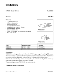 datasheet for TLE5203 by Infineon (formely Siemens)