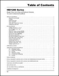 datasheet for ISD1210X by Information Storage Devices, Inc.