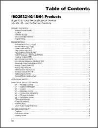 datasheet for ISD2564X by Information Storage Devices, Inc.