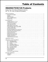 datasheet for ISD2560G by Information Storage Devices, Inc.