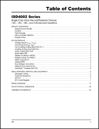 datasheet for ISD4002-120E by Information Storage Devices, Inc.