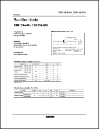 datasheet for 1SR139-400 by ROHM