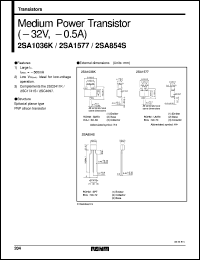 datasheet for 2SA1036K by ROHM