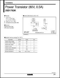 datasheet for 2SD1782K by ROHM