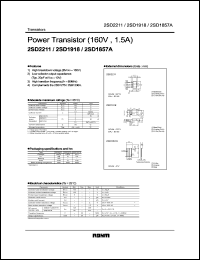 datasheet for 2SD1857A by ROHM
