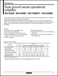 datasheet for BA10358FV by ROHM