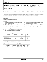 datasheet for BA1450S by ROHM