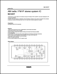 datasheet for BA1451F by ROHM