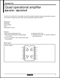 datasheet for BA14741 by ROHM
