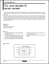 datasheet for BA1604 by ROHM