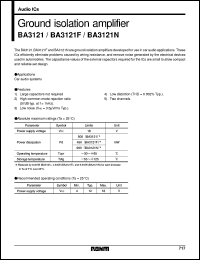 datasheet for BA3121N by ROHM