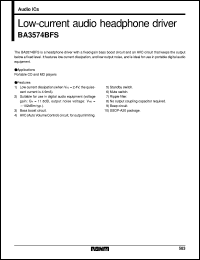 datasheet for BA3574BFS by ROHM