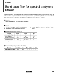 datasheet for BA3830S by ROHM