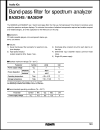 datasheet for BA3834S by ROHM