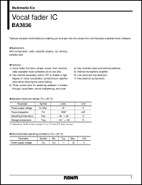 datasheet for BA3836 by ROHM