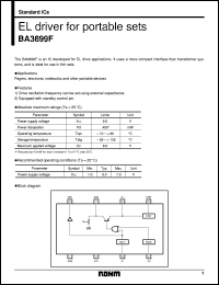 datasheet for BA3899F by ROHM