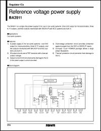 datasheet for BA3911 by ROHM