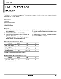 datasheet for BA4425F by ROHM