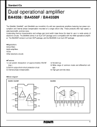 datasheet for BA4558 by ROHM