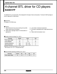 datasheet for BA5931FP by ROHM