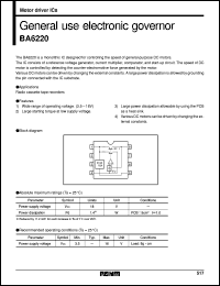 datasheet for BA6220 by ROHM