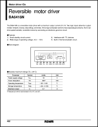 datasheet for BA6418N by ROHM