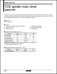 datasheet for BA6477FS by ROHM