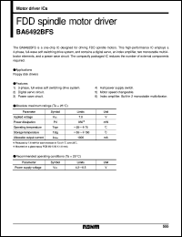datasheet for BA6492BFS by ROHM