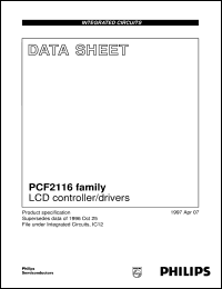 datasheet for PCF2116AHZ/F1 by Philips Semiconductors