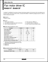 datasheet for BA6811F by ROHM