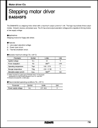 datasheet for BA6845FS by ROHM