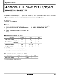 datasheet for BA6897S by ROHM