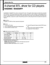 datasheet for BA6898FP by ROHM