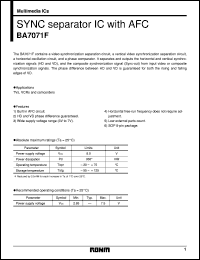datasheet for BA7071F by ROHM