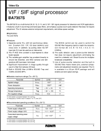 datasheet for BA7357S by ROHM