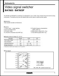 datasheet for BA7603F by ROHM