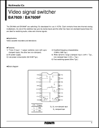 datasheet for BA7609 by ROHM