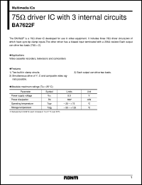 datasheet for BA7622F by ROHM