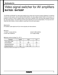 datasheet for BA7626F by ROHM