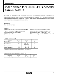 datasheet for BA7631F by ROHM