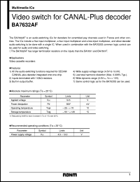 datasheet for BA7632AF by ROHM