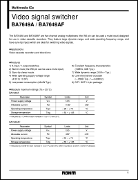 datasheet for BA7649A by ROHM