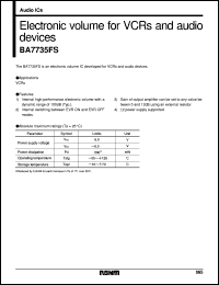 datasheet for BA7735FS by ROHM