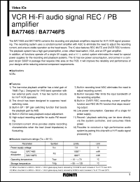 datasheet for BA7746FS by ROHM